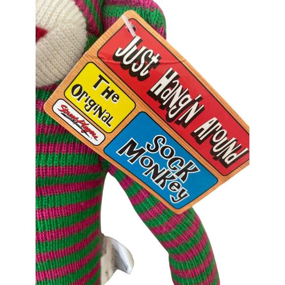 VINTAGE 2008 SOCK MONKEY THE ORIGINAL 19’ COLLECTIBLE RARE JUST HANGING AROUND - Picture 2 of 12